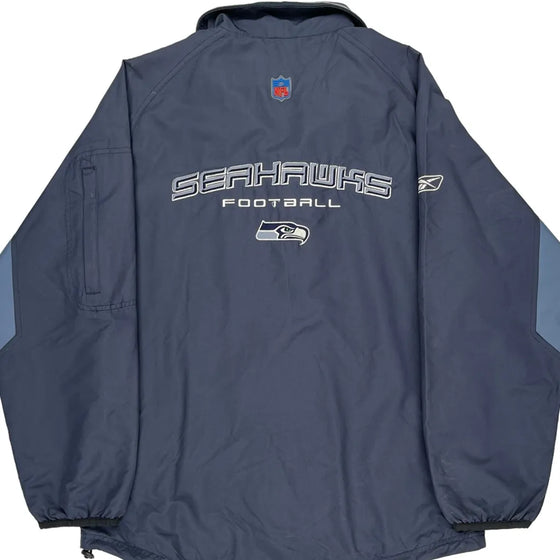 Seattle Seahawks Reebok Jacket - Medium Blue Polyester