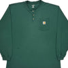 Carhartt Long Sleeve T-Shirt - XL Green Cotton