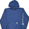 Carhartt Oversized Hoodie - Medium Blue Cotton Blend