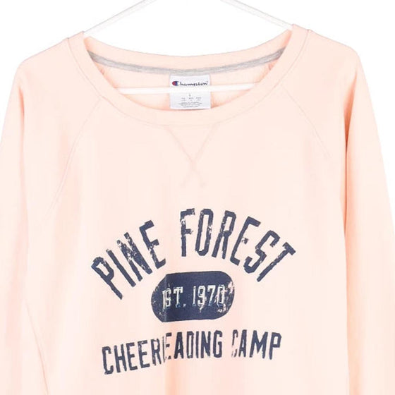 Vintage pink Pine Forest Cheerleading Camp Champion Sweatshirt - womens large