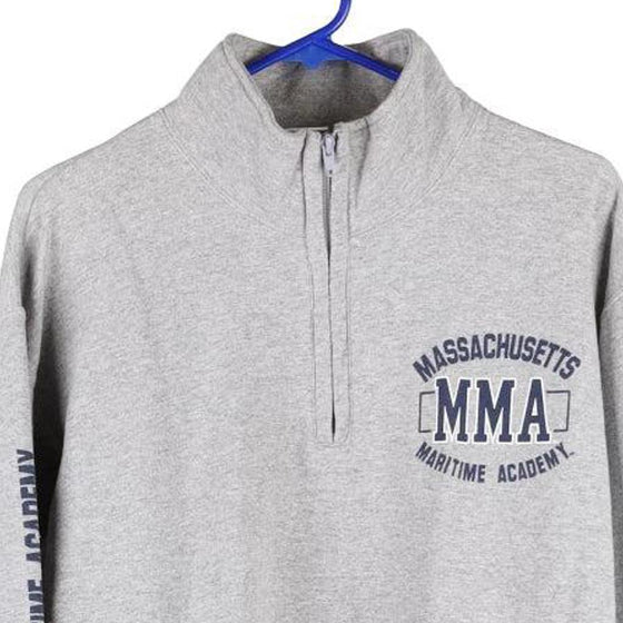 Vintage grey Massachusets Maritime Academy Champion 1/4 Zip - mens large