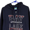 Vintage navy Bay Lake Minnesota Champion Hoodie - mens medium