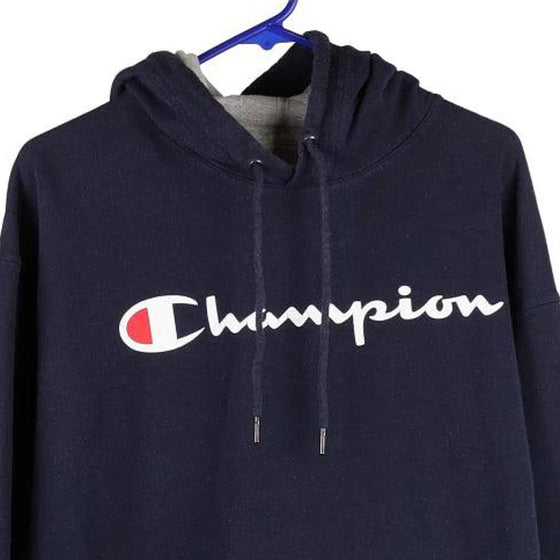 Vintage navy Champion Hoodie - mens x-large