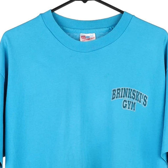 Vintage blue Brinkskis Gym Hanes T-Shirt - mens x-large