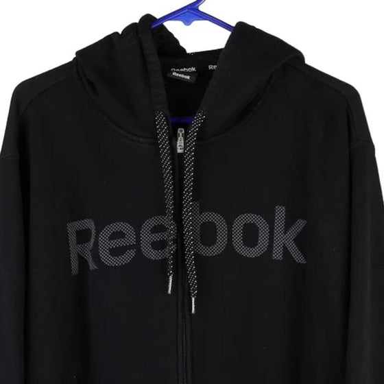 Vintage black Reebok Hoodie - mens x-large