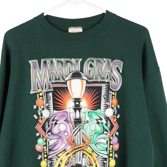 Vintage green Mardi Gras Tultex Sweatshirt - mens large