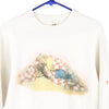 Vintage white Fruit Of The Loom Sweatshirt - womens large