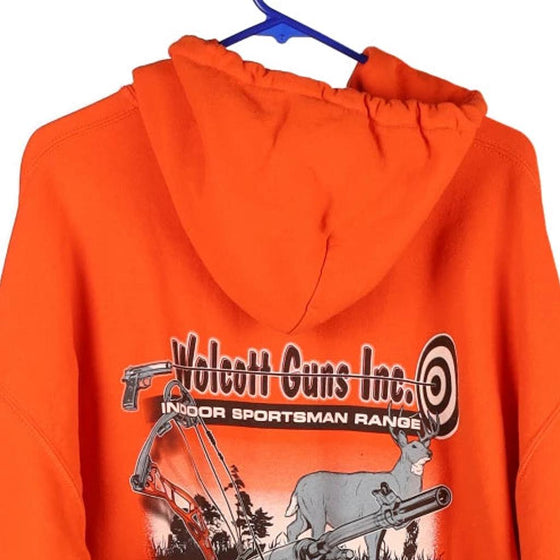 Vintage orange Gildan Hoodie - mens x-large