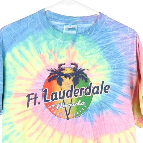 Vintage multicoloured Fort Lauderdale Hanes T-Shirt - mens medium