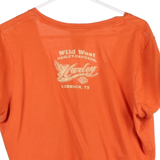 Vintage orange Harley Davidson T-Shirt - womens x-large
