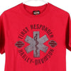 Vintage red First Responder Harley Davidson T-Shirt - mens small