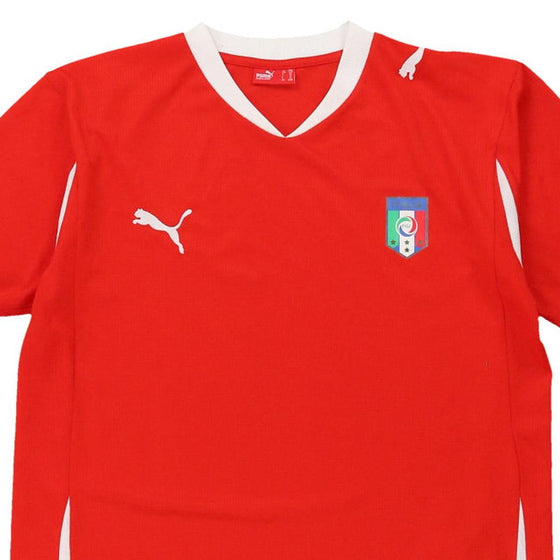 Vintage red Age 16-18, Italia Puma Football Shirt - boys x-large