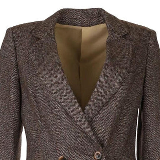 Vintage brown Tweed 1960s Unbranded Full Suit - womens small