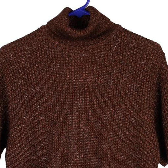 Vintage brown Griffe Tricot Rollneck - womens medium