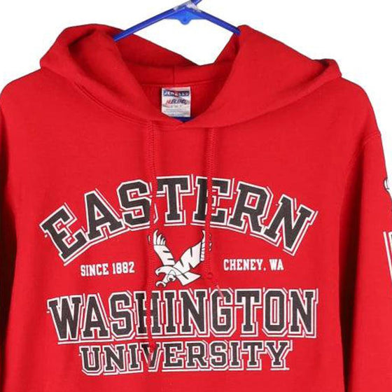 Vintage red Eastern Washington University Jerzees Hoodie - mens small