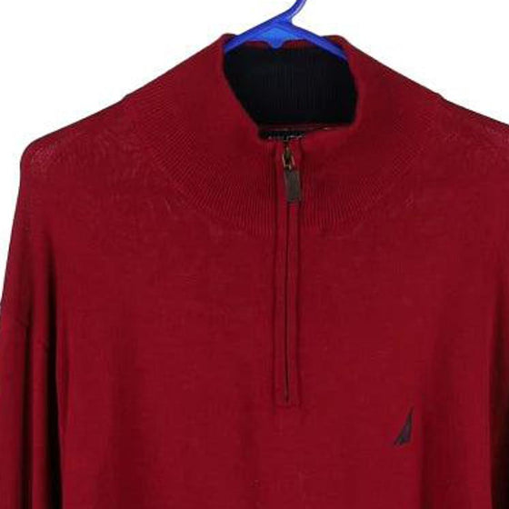 Vintage burgundy Nautica 1/4 Zip - mens x-large