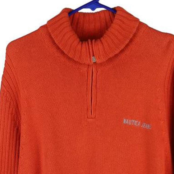 Vintage orange Nautica 1/4 Zip - mens x-large