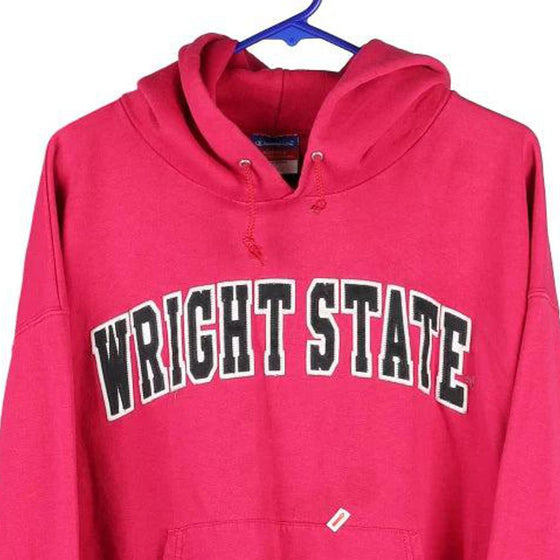 Vintage pink Wright State Champion Hoodie - mens x-large