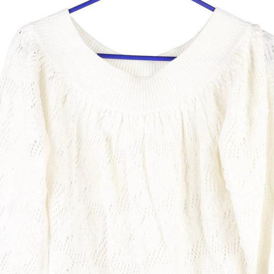 Vintage white Unbranded Jumper - womens medium