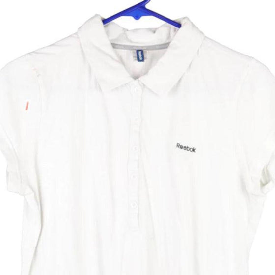 Vintage white Reebok Polo Shirt - womens medium