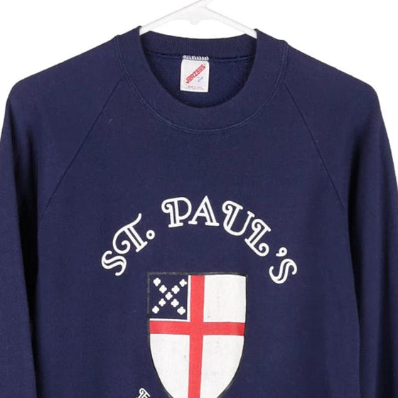 Vintage navy St. Paul's Episcopal Jerzees Sweatshirt - mens large