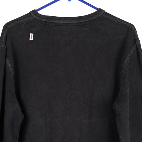 Vintage black Tommy Hilfiger Sweatshirt - mens medium