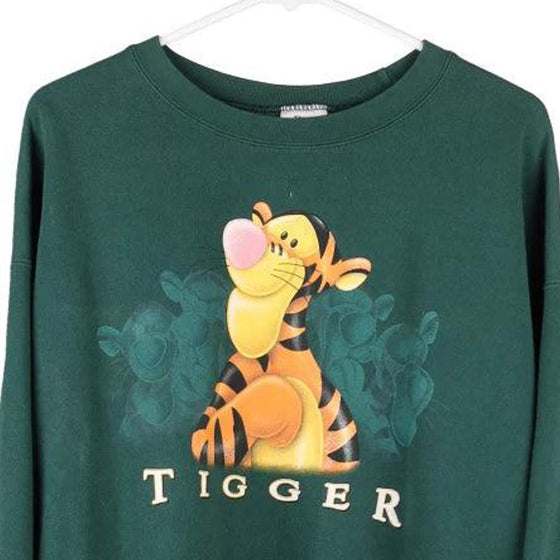 Vintage green Tigger The Disney Store Sweatshirt - mens x-large