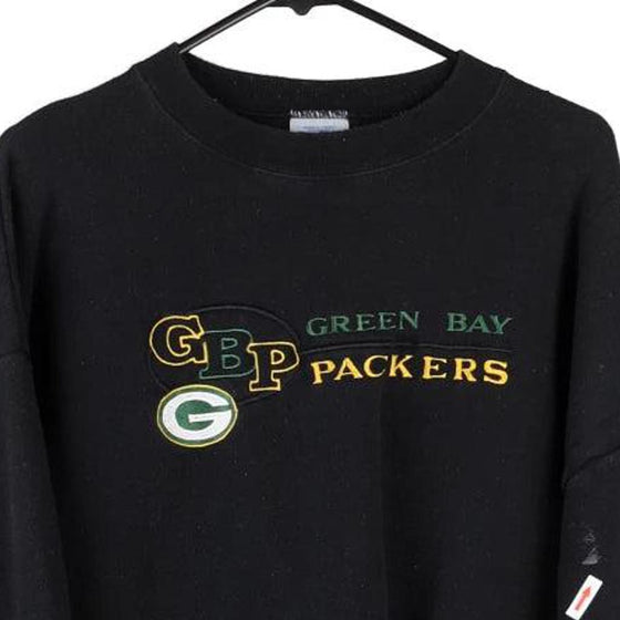 Vintage black Green Bay Packers Logo7 Sweatshirt - mens x-large