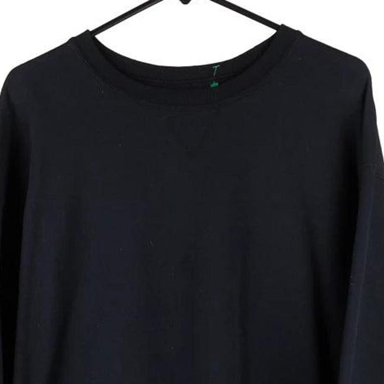 Vintage black Fruit Of The Loom Sweatshirt - mens x-large