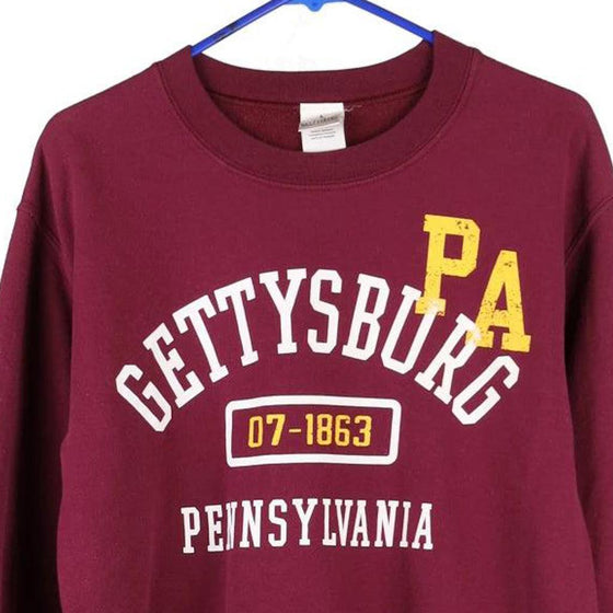 Vintage burgundy Gettysburg Sweatshirt - mens small