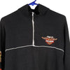 Vintage black Harley Davidson Bassett Walker 1/4 Zip - mens large