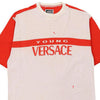 14 Years Versace Spellout T-Shirt - Medium Red Cotton