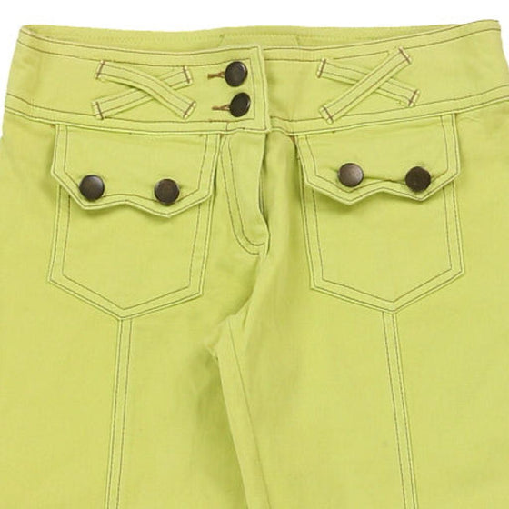 14 Years Just Cavalli Trousers - 27W 20L Green Cotton