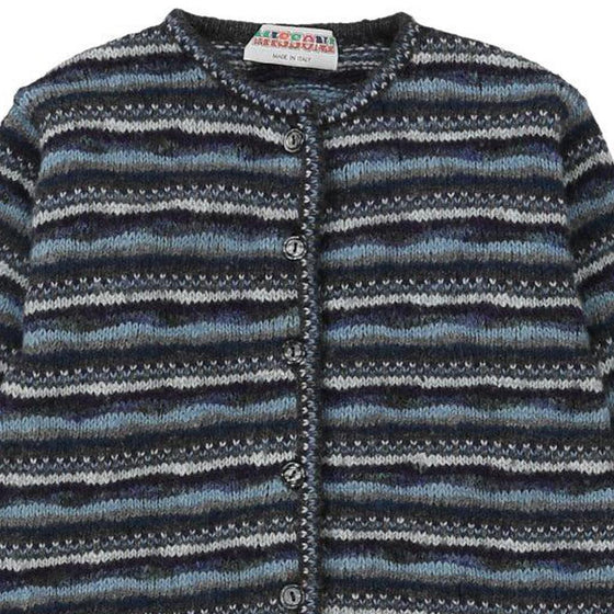 5 Years Missoni Striped Cardigan - XS Blue Wool Blend