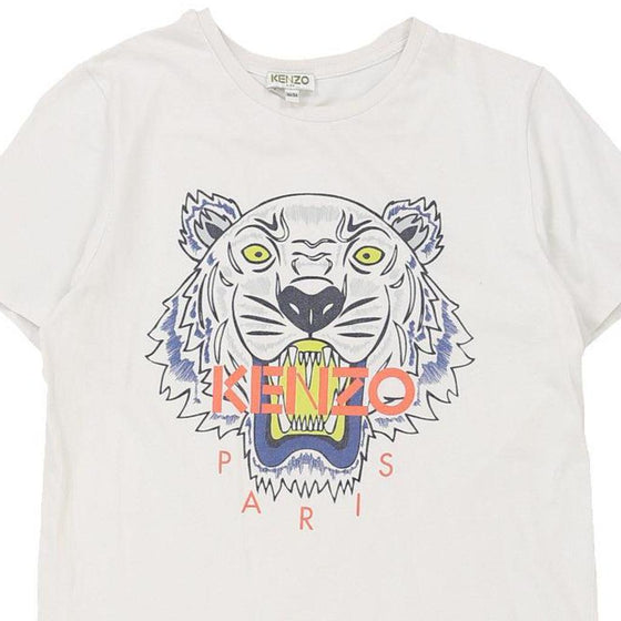 14 - 16 Years Kenzo Graphic T-Shirt - Medium White Cotton