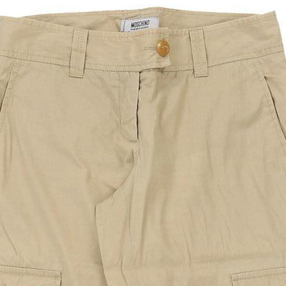 14 Years Cheap & Chic Moschino Cargo Trousers - 28W 20L Beige Cotton Blend