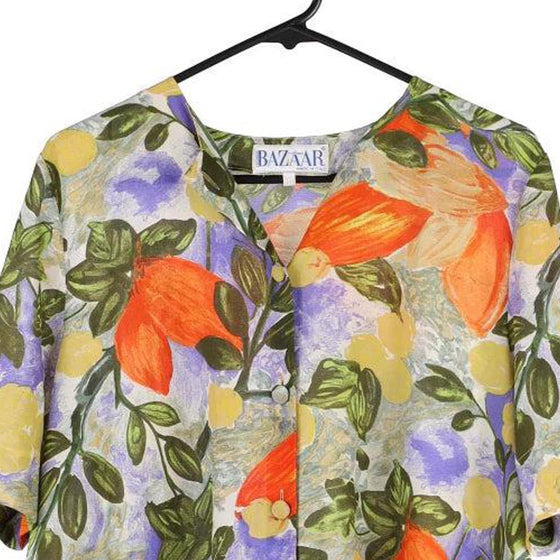 Vintage multicoloured Bazaar Short Sleeve Shirt - womens small