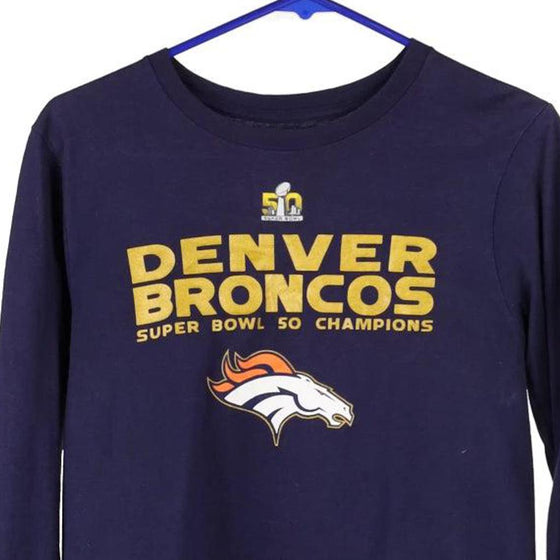 Vintage blue Denver Broncos Nfl Long Sleeve T-Shirt - womens small