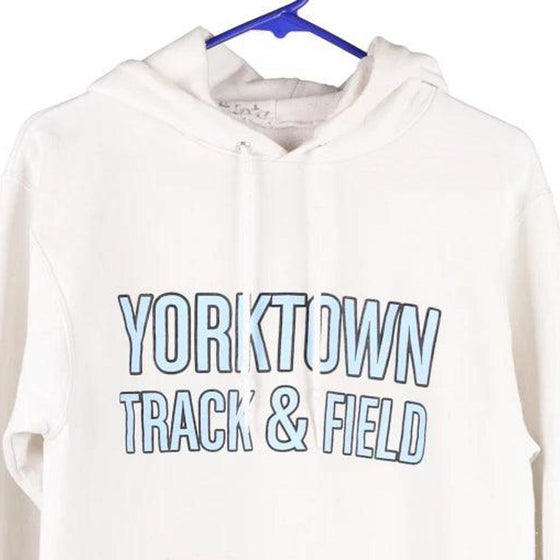 Vintage white Yorktown Track & Field Champion Hoodie - womens small