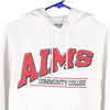 Vintage white Aims Community College Champion Hoodie - mens x-small