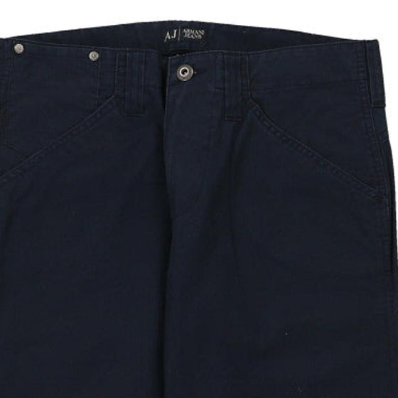 Armani Jeans Trousers - 33W UK 14 Blue Cotton