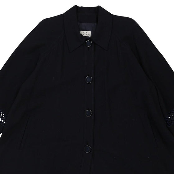 Gai Mattiolo Trench Coat - 2XL Navy Polyester Blend