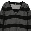 Armani Jeans Striped Jumper Dress - Small Grey Virgin Wool