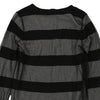 Armani Jeans Striped Jumper Dress - Small Grey Virgin Wool