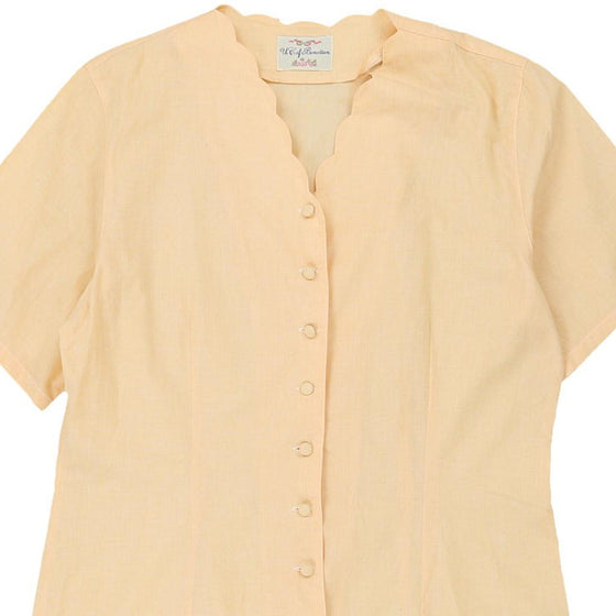 Benetton Blouse - Large Yellow Cotton