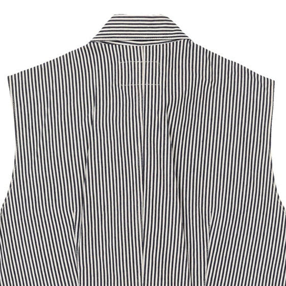 Armani Jeans Striped Shirt - Large Grey Cotton