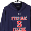 Stepinac Theatre Under Armour Hoodie - Large Blue Cotton Blend - Thrifted.com