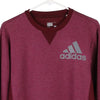 Pre-Loved burgundy Adidas Sweatshirt - mens x-small