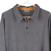 Vintage grey Alviero Martini Long Sleeve Polo Shirt - mens xx-large