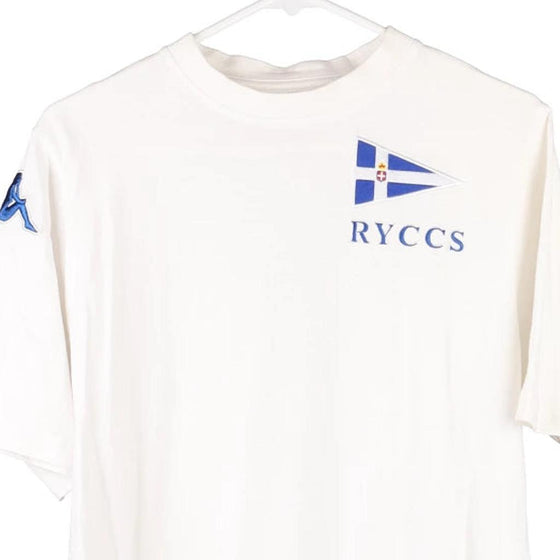 Vintage white RYCCS Kappa T-Shirt - mens medium